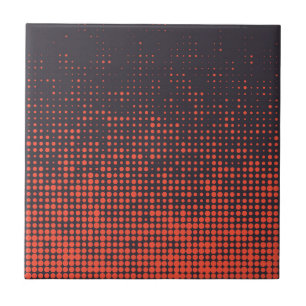 Orange, modern, urban halftone dots pattern design tile