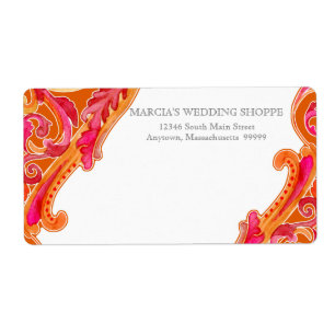 Orange moderne de mandarine de coeur de Flourish