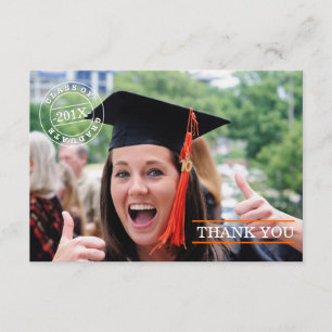 Orange moderne du Merci d'obtention du diplôme