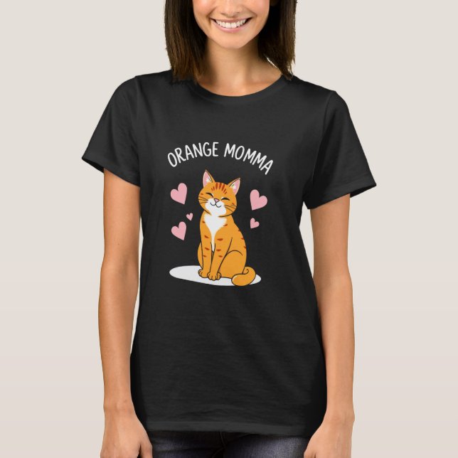 ORANGE MOMMA Cat T-Shirt (Front)