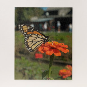 Orange Monarch Butterfly During Cape May Migration Jigsaw Puzzle