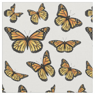 Orange Monarch Butterfly Fabric