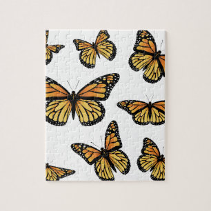 Orange Monarch Butterfly Jigsaw Puzzle