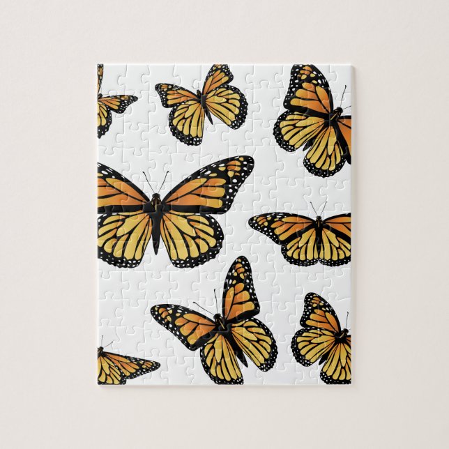 Orange Monarch Butterfly Jigsaw Puzzle (Vertical)