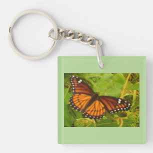 Orange Monarch Keychain