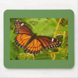 Orange Monarch Mouse Pad