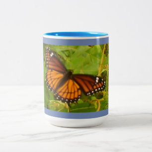 Orange Monarch Two-Tone Coffee Mug