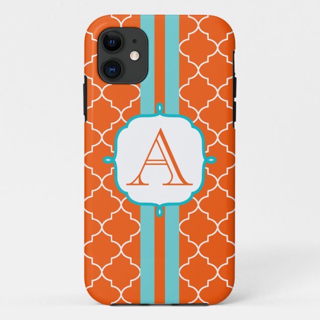 Orange Monogramme Téléphone 5 Coque (Dos)