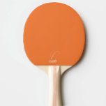 Orange Monogrammed Ping Pong Paddle<br><div class="desc">Personalized and monogrammed ping pong paddle,  edit the text yourself when ordering. Paste in the following link for more colour options. https://www.zazzle.com/collections/ping_pong_paddle-119767109743521418</div>