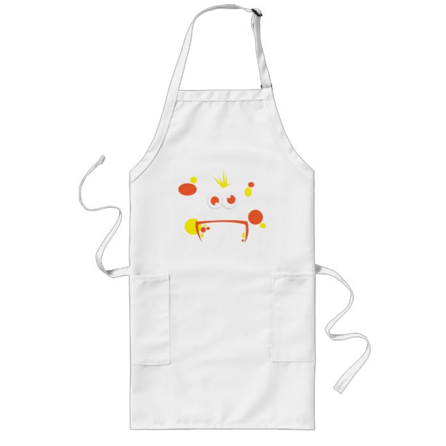 Orange Monster Face Apron (Front)