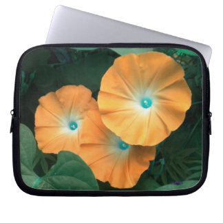 Orange Morning Glories Laptop Sleeve