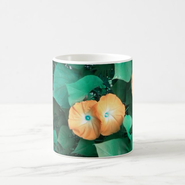 Orange Morning Glories Mug (Center)
