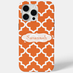 Orange Moroccan Personalized iPhone iPhone 15 Pro Max Case