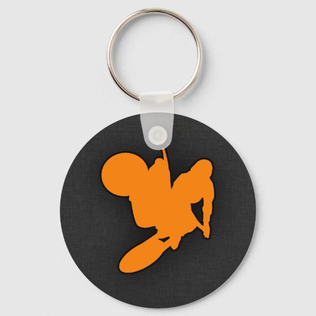 Orange Motocross Keychain (Front)