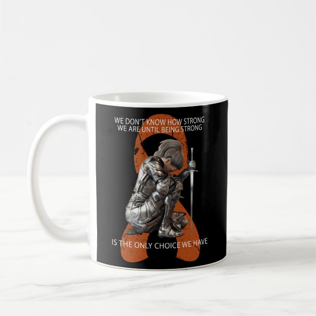 Orange Ms Multiple Sclerosis Awareness Coffee Mug (Left)