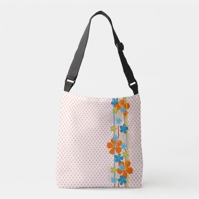 Orange Multi-colour Crossbody Bag (Front)