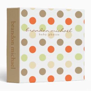Orange Multi Polkdots Binder