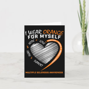 Orange Multiple Sclerosis Apparel Women Men Ms Card