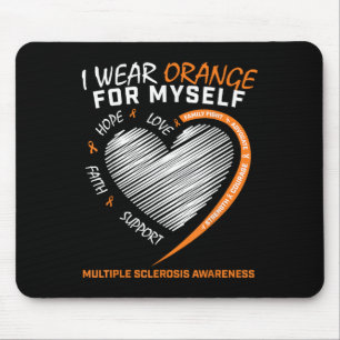 Orange Multiple Sclerosis Apparel Women Men Ms Mouse Pad