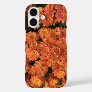 Orange Mums iPhone 16 Case