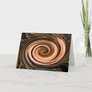 Orange Mushroom Abstract Note Card