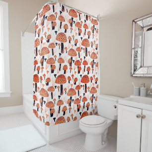 Orange Mushroom Pattern Fall 