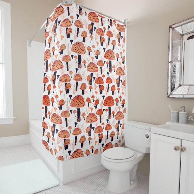 Orange Mushroom Pattern Fall  (In Situ)