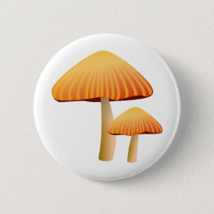 Orange Mushrooms 2 Inch Round Button