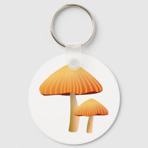 Orange Mushrooms Keychain