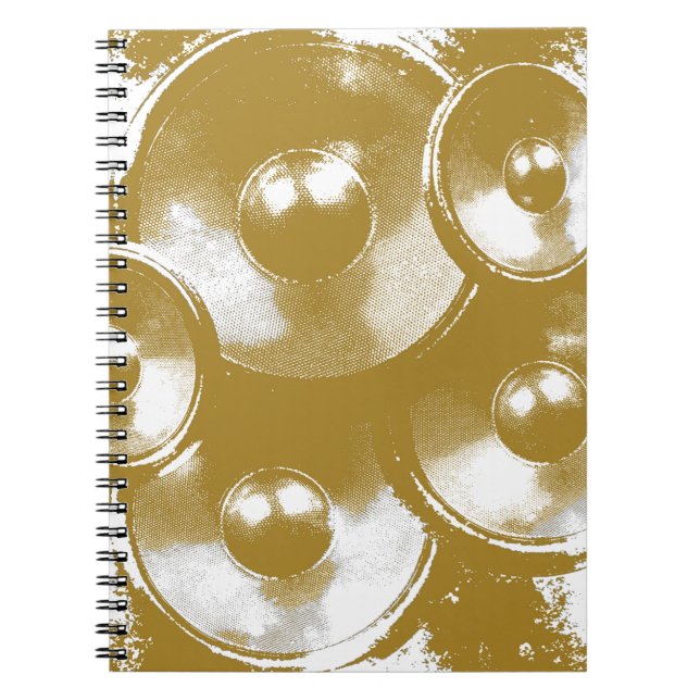 Orange music speakers notebook (Front)