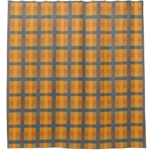 Orange Mustard Navy Teal Striped (Front)