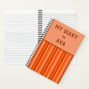 Orange My Diary by Me Stried Journal