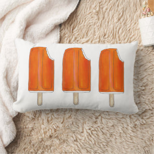 Orange n' Cream Ice Cream Creamsicle Popsicles Pop Lumbar Pillow