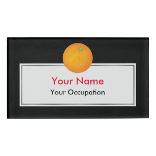 Orange Name Tag