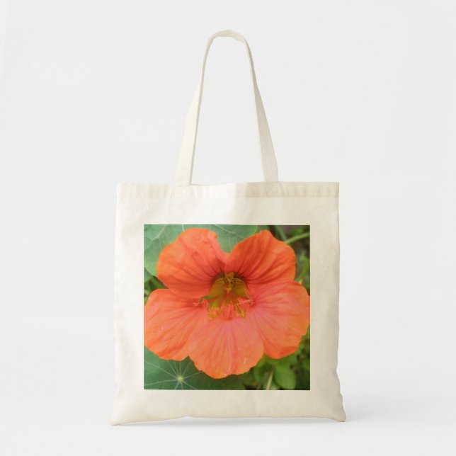 Orange Nasturtium Tote Bag (Front)