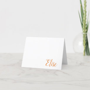 ORANGE, NAVY Auburn, Alabama Personalized Card