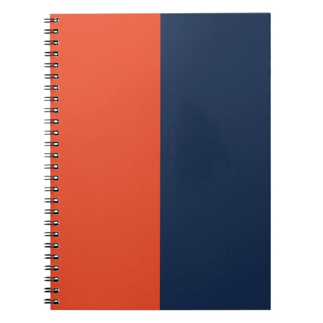 Orange & Navy Blue CUSTOM Notebook (Front)