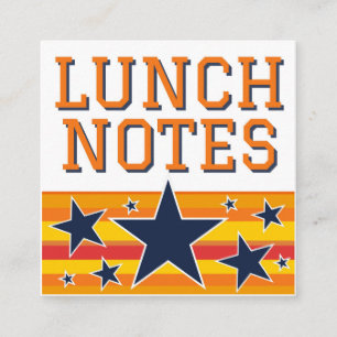Orange Navy Star Lunch Notes