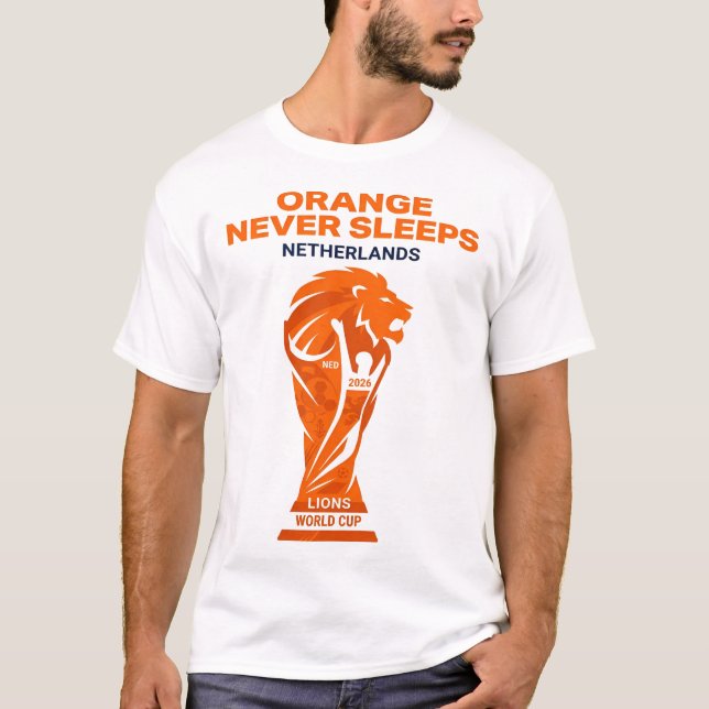 Orange Never Sleeps T-Shirt (Front)