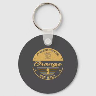 Orange New Jersey Its Where My Story Begins _1 Keychain