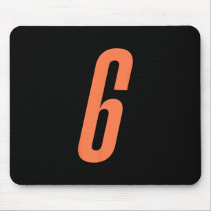 Orange Number 6 7 Funny Meme Halloween Matching Co Mouse Pad