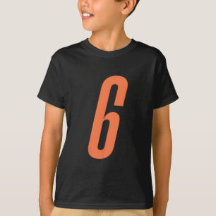 Orange Number 6 7 Funny Meme Halloween Matching Co T-Shirt