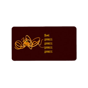 Orange Octopus Label