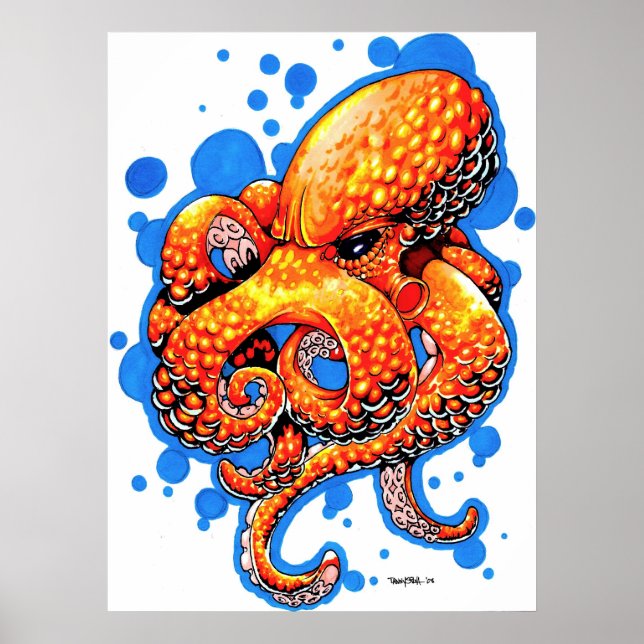orange octopus poster (Front)