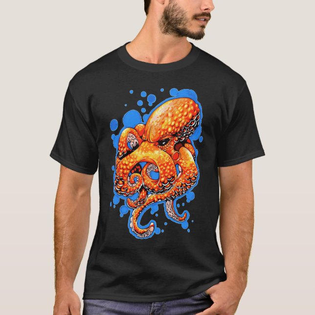 Orange Octopus T-Shirt (Front)