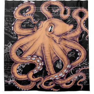 Orange Octopus Tentacles ink