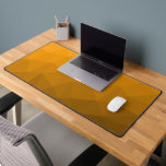 Orange ombre gradient geometric mesh pattern desk mat<br><div class="desc">Unique cool desk mat for her office,  room,  work,  gaming room.. 
Triangle geometric mesh with light to dark orange ombre gradient.</div>