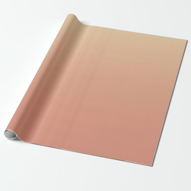 Orange Ombre Pattern Wrapping Paper (Unrolled)