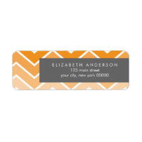 Orange Ombre Zig Zag Chevron Pattern