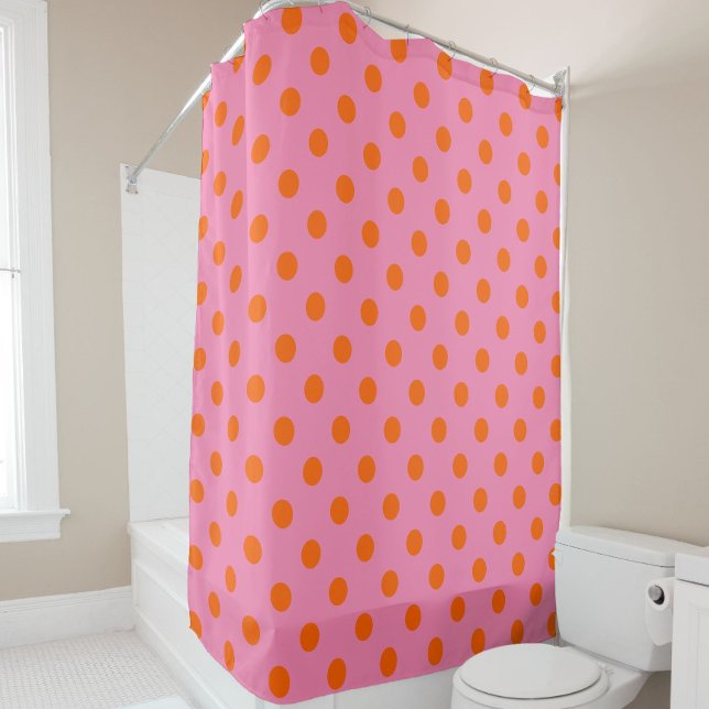 Orange On Pink Polka Dots Pattern Design (Creator Uploaded)